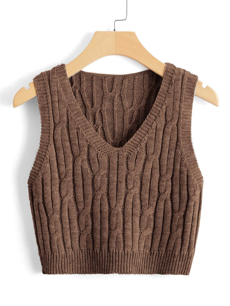 Cable Knit Sweater Vest