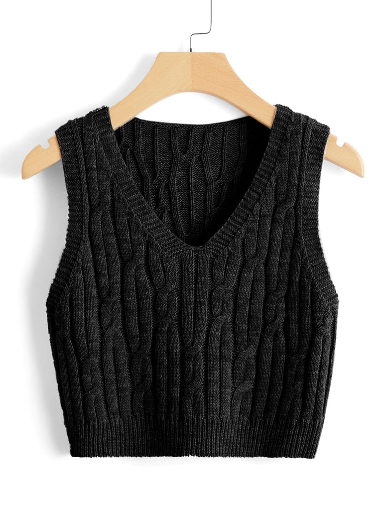 Cable Knit Sweater Vest