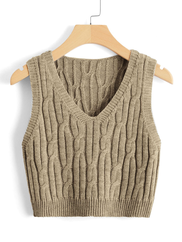 Cable Knit Sweater Vest