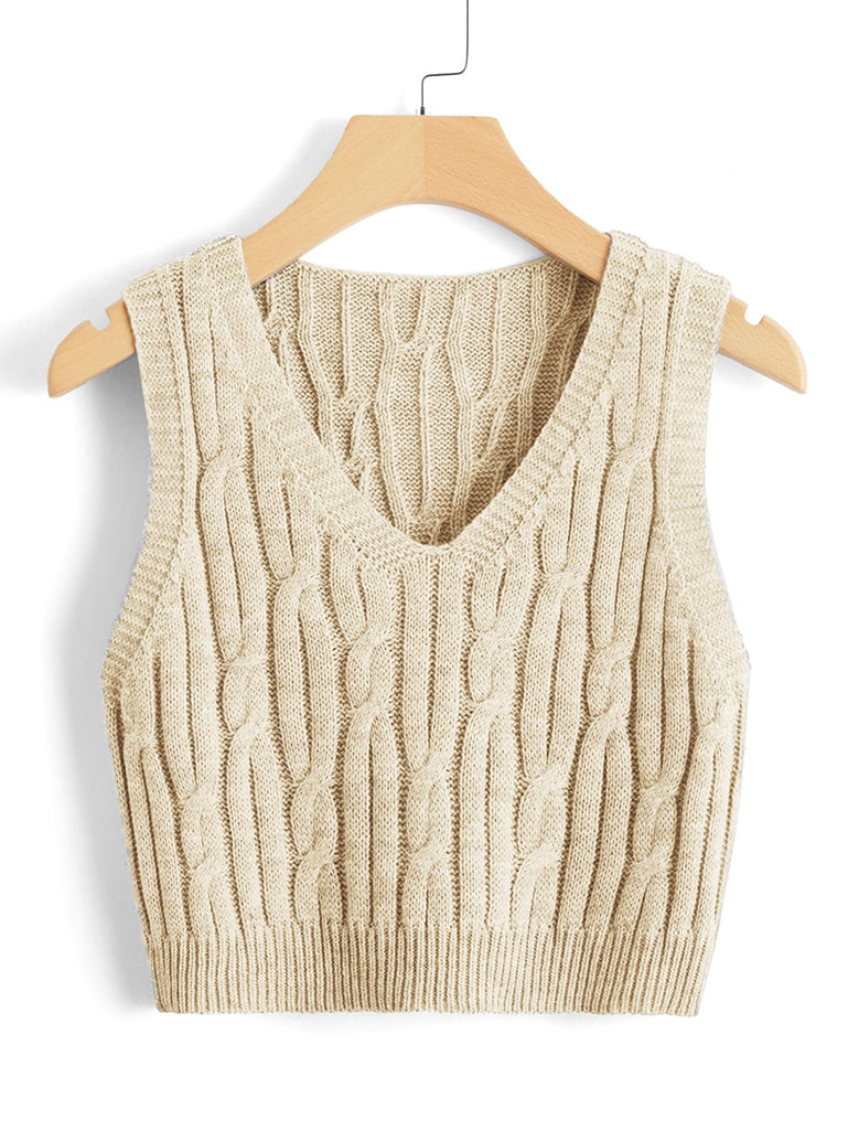 Cable Knit Sweater Vest