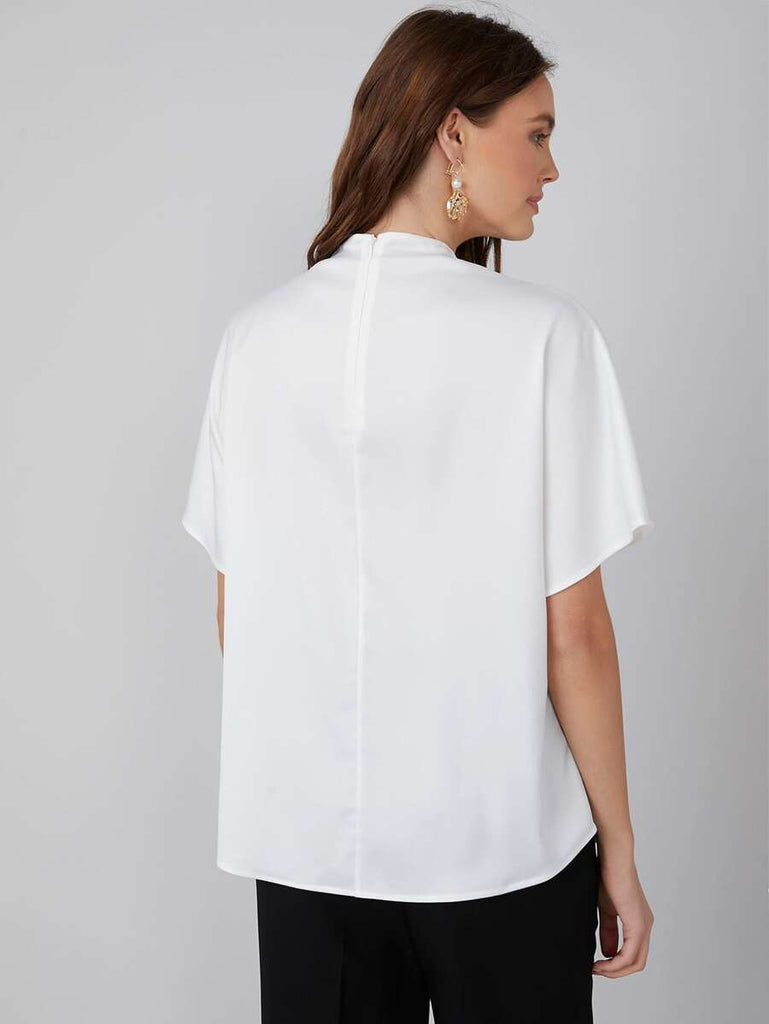 Katie DRAPED NECK TOP