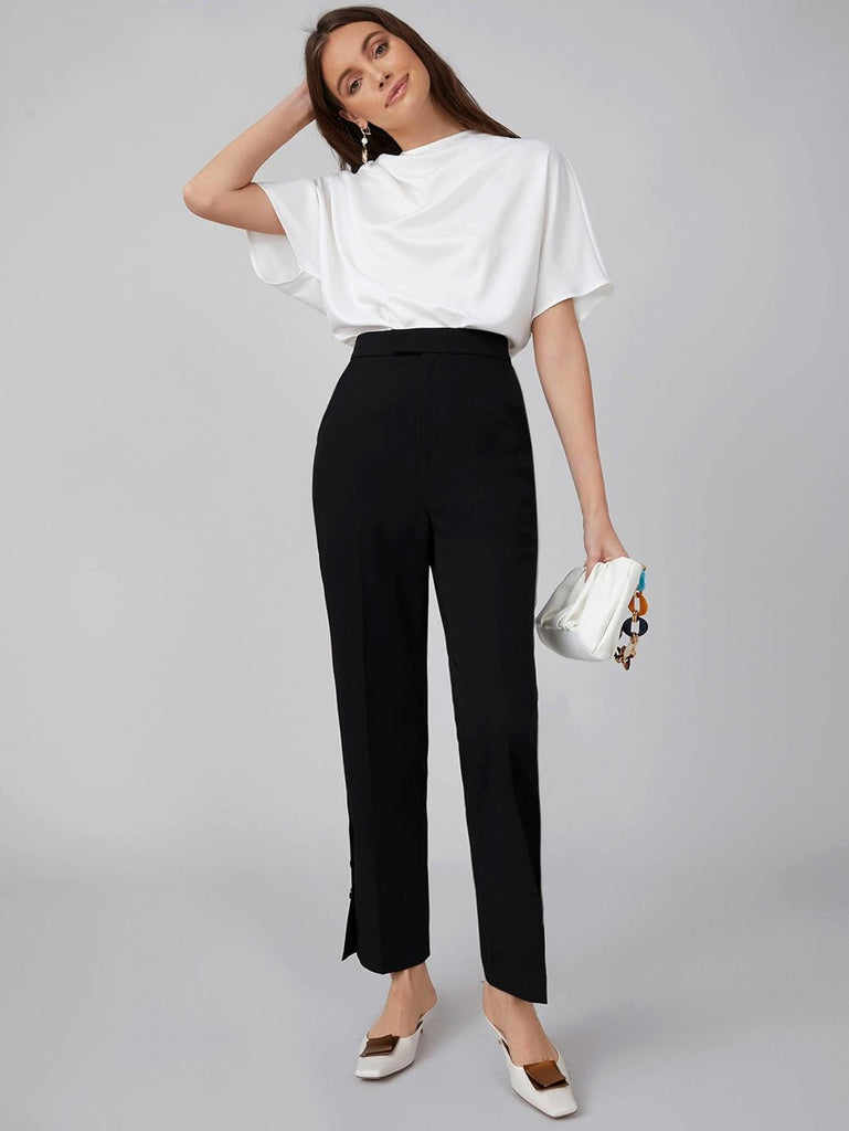 Katie DRAPED NECK TOP