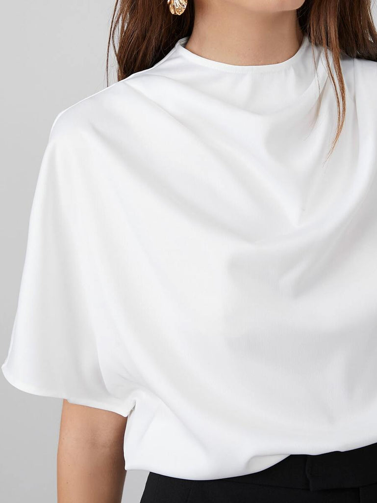 Katie DRAPED NECK TOP