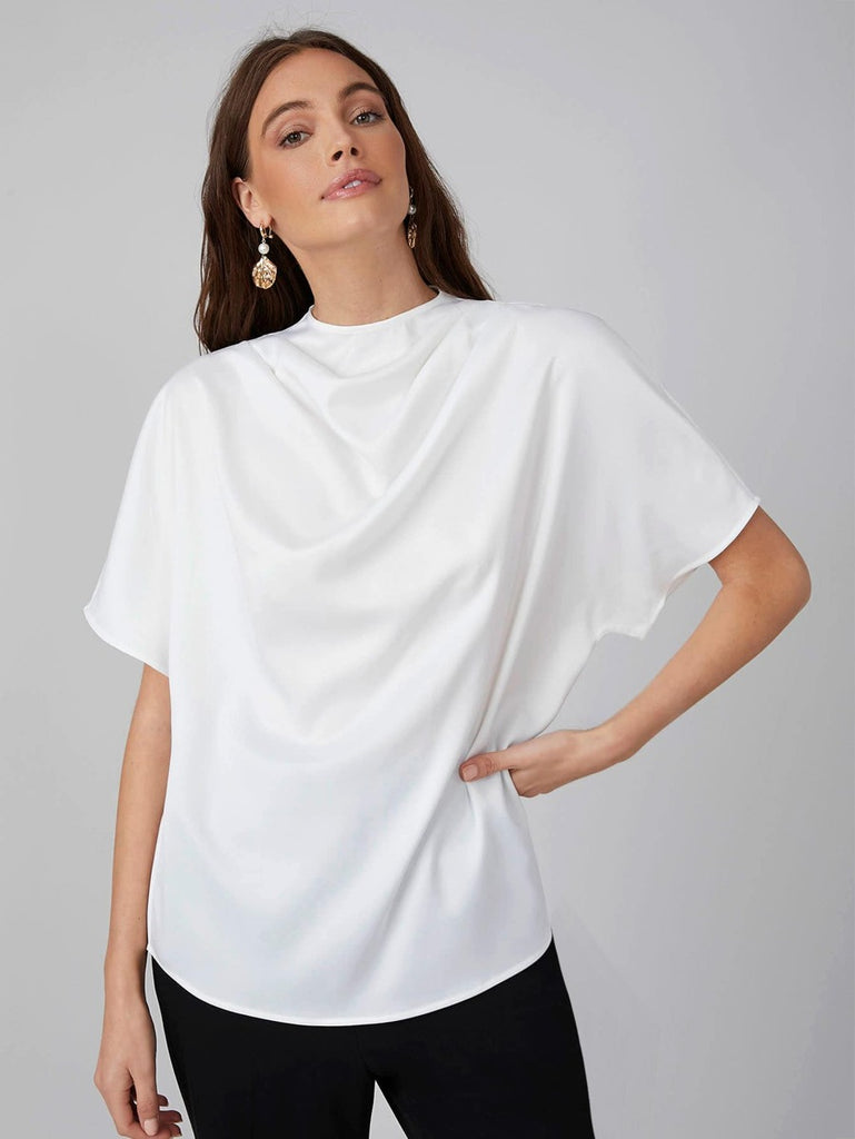 Katie DRAPED NECK TOP