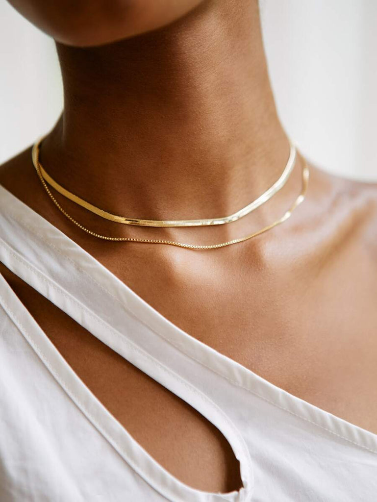Peace 14K GOLD PLATED LAYERED NECKLACE