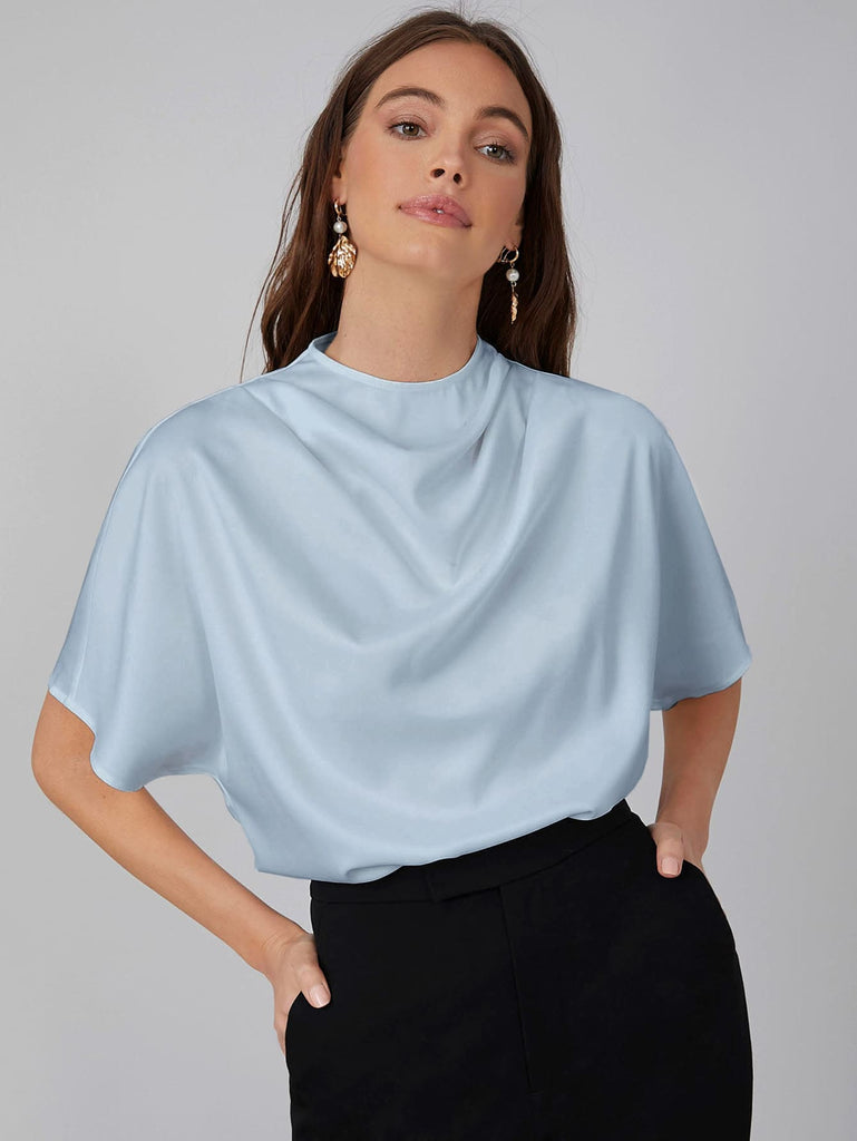 Katie DRAPED NECK TOP