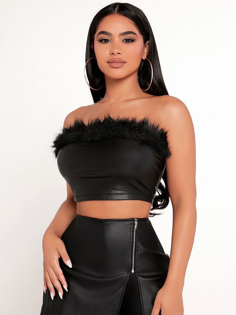 Irene Leather Tube Top