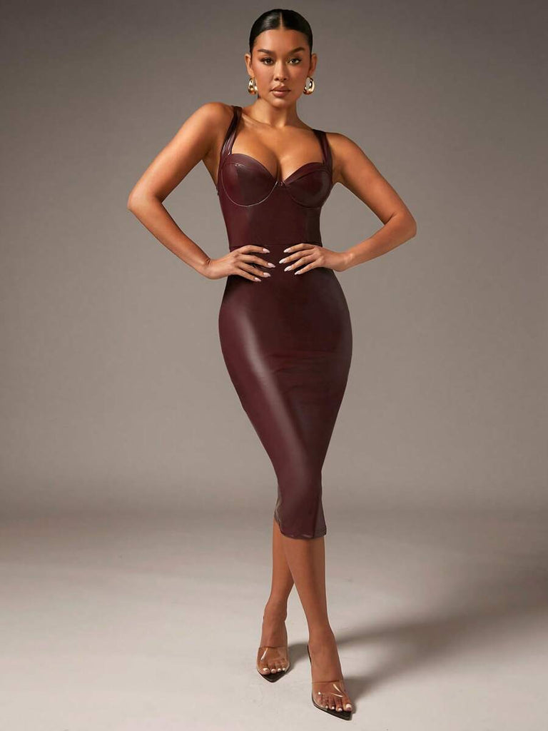 Arden Faux Leather Dress