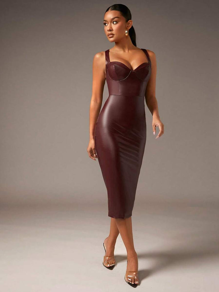 Arden Faux Leather Dress