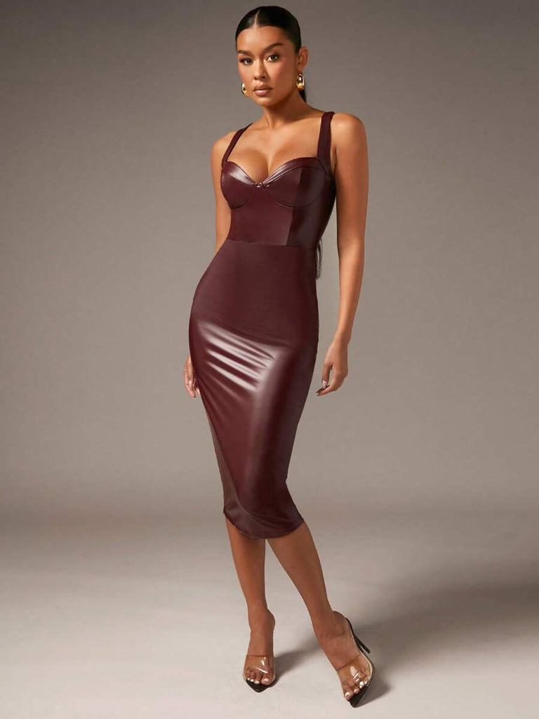Arden Faux Leather Dress