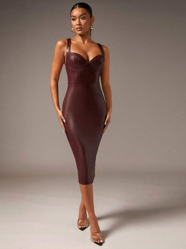 Arden Faux Leather Dress