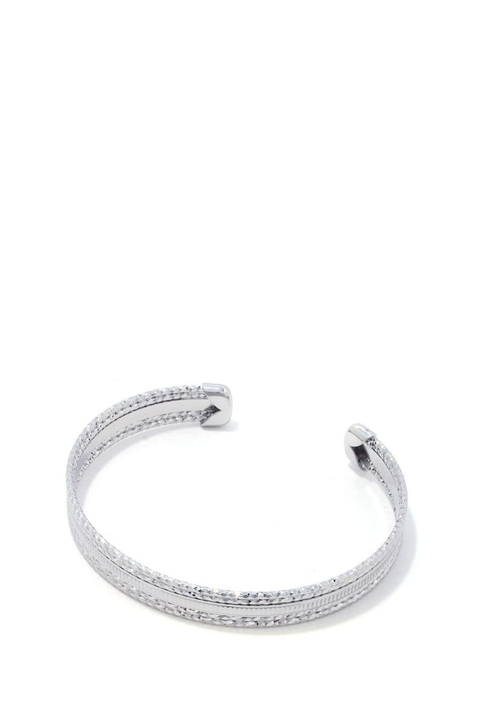 Textured metal cuff bracelet