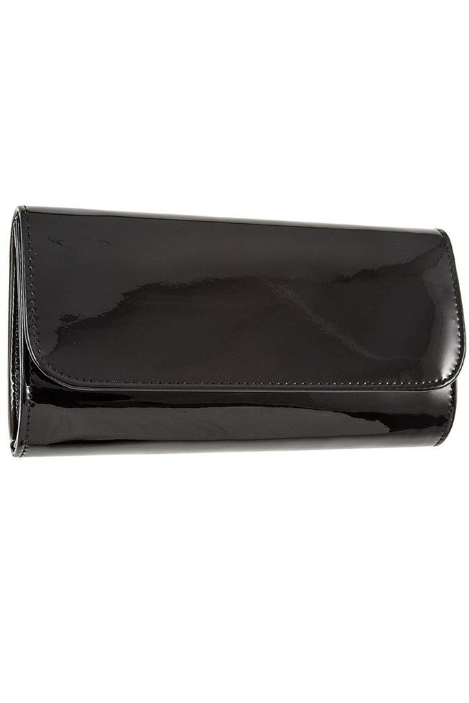 Patent detail clutch bag