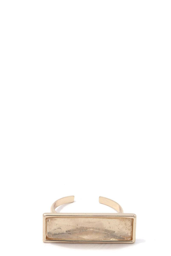 Rectangular Stone Cuff Ring