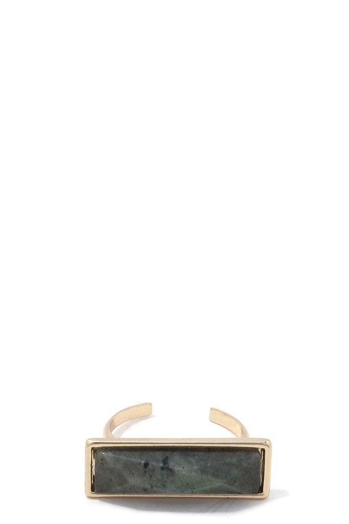 Rectangular Stone Cuff Ring