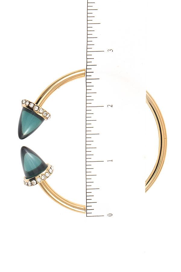 Gem Cone Tip Cuff Bracelet