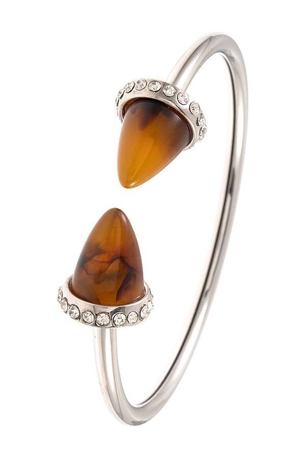 Gem Cone Tip Cuff Bracelet