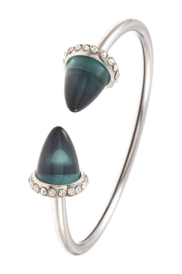 Gem Cone Tip Cuff Bracelet