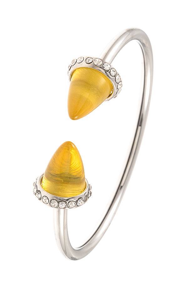 Gem Cone Tip Cuff Bracelet