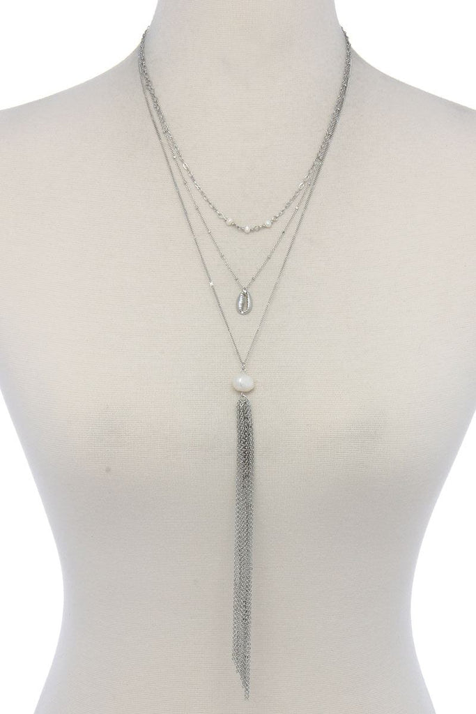 Pearl Bead Multi Layered Necklace