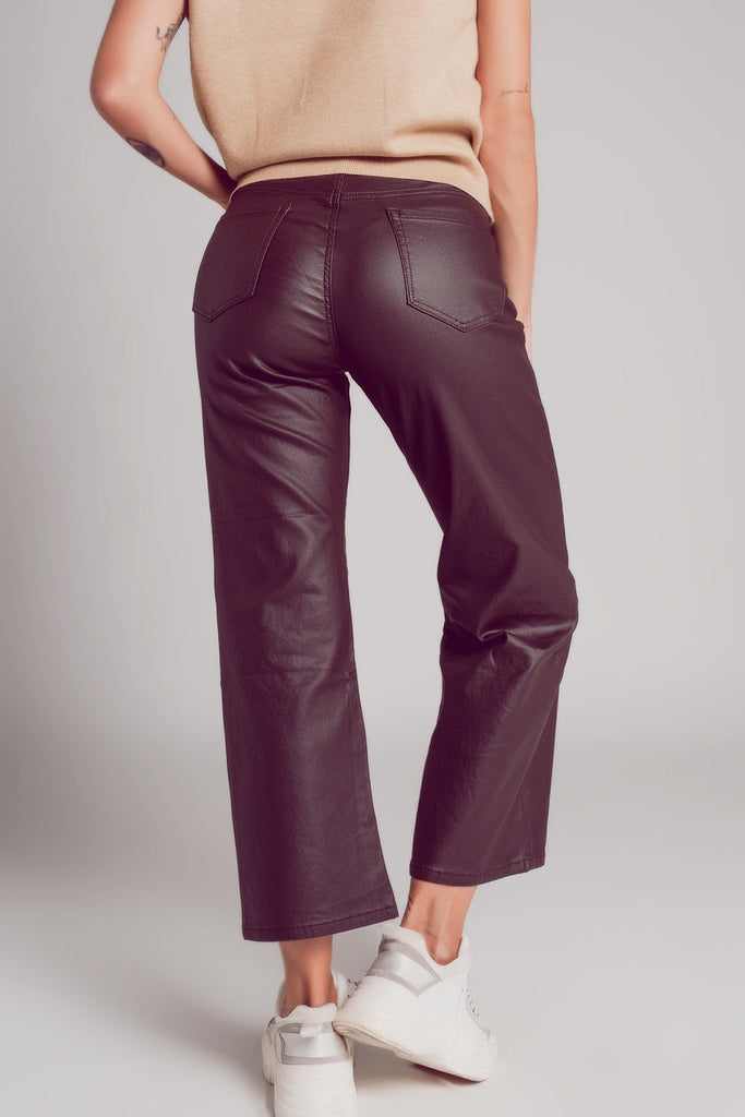 Mary Faux Leather Trousers