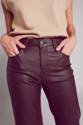 Mary Faux Leather Trousers