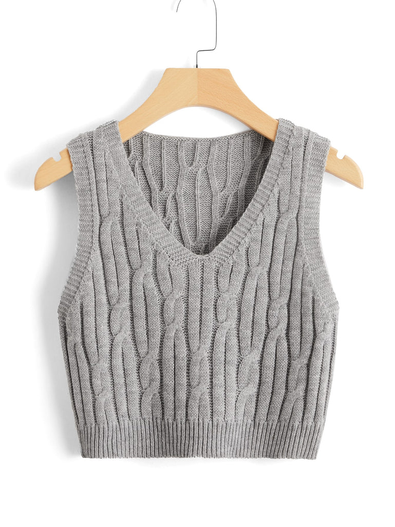 Cable Knit Sweater Vest