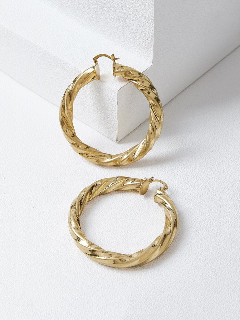 TWIST HOOP EARRINGS