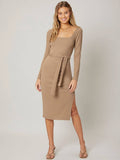 Sai FITTED BELTED DRESS