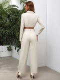 Vena Crop Blazer and Tailored Pants