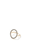 Circle rhinestone brass ring