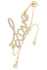 Cursive rhinestone love slider chain bracelet